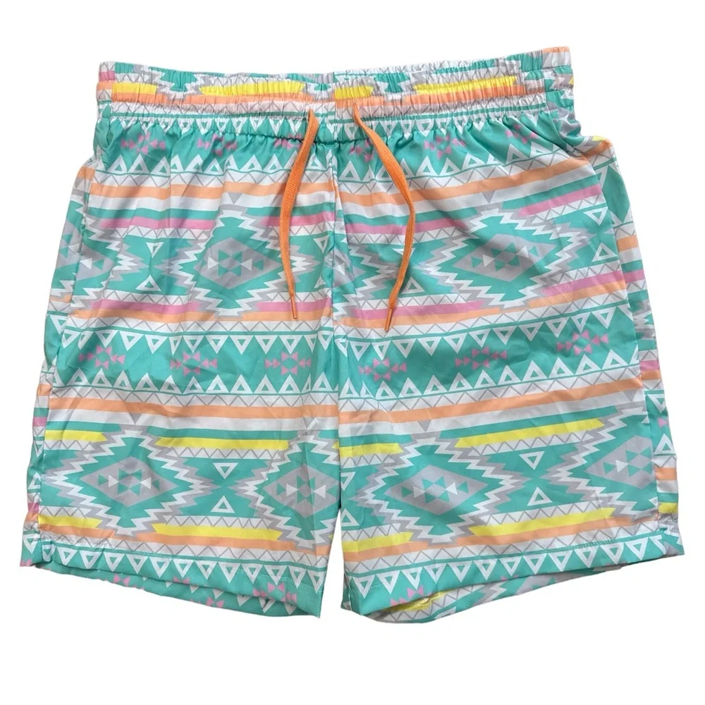 Chubbies Pastel Aztec‎ Tribal Print Men’s Size Large Trunks/Shorts Multicolored